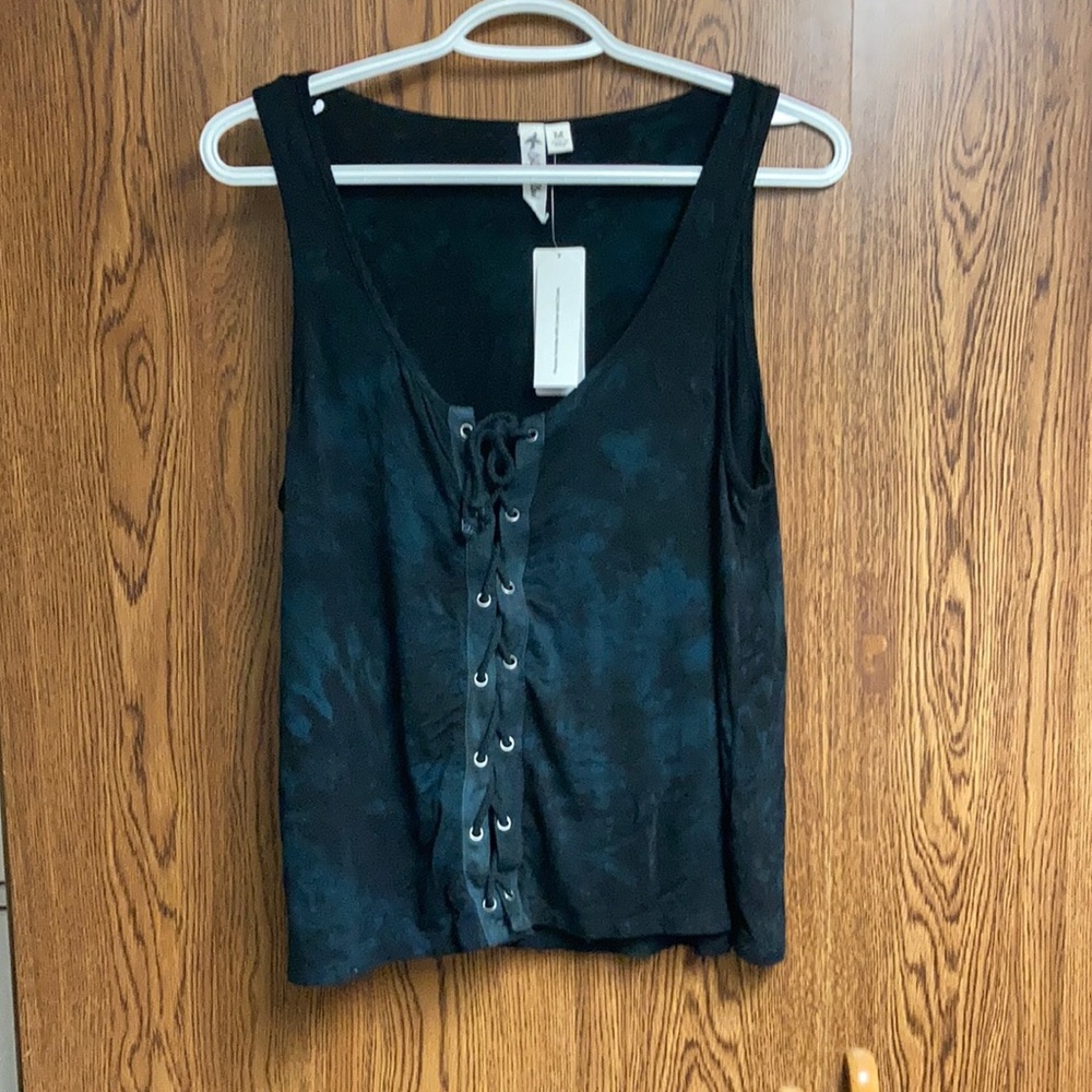 Brand new with tags tie-dye criss cross lace up tank top